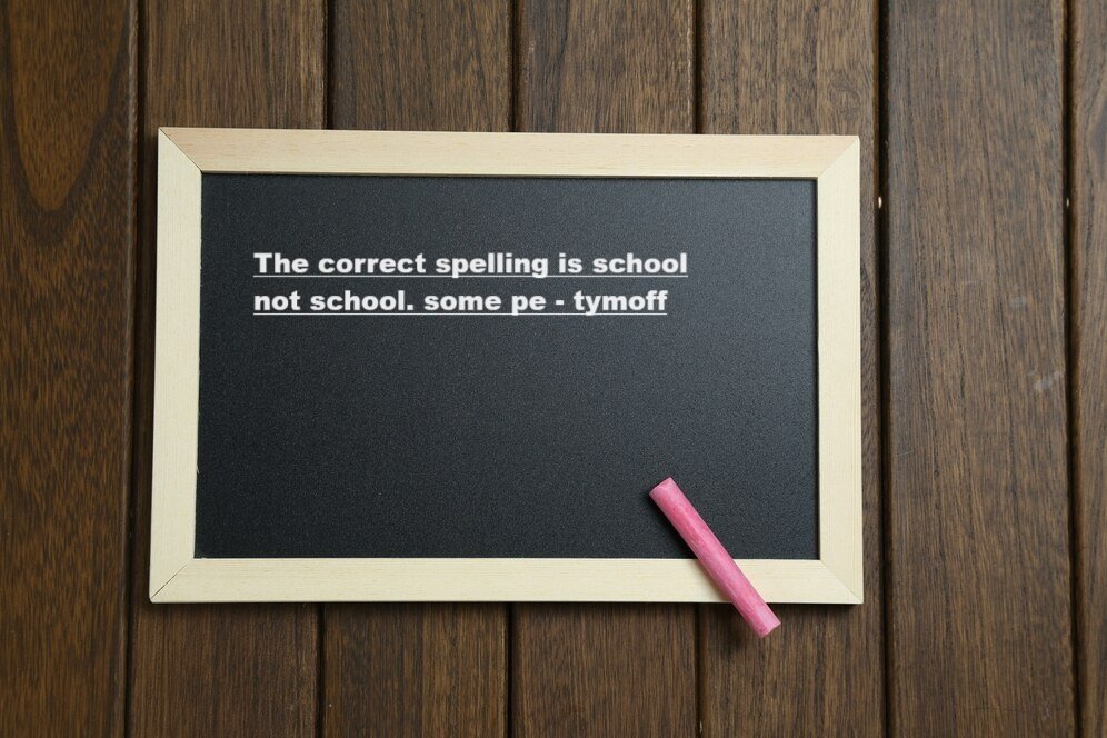 The correct spelling is school not school. some pe - tymoff